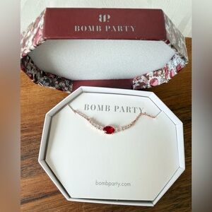 Bomb Party The Tracie Necklace Birthday January Garnet Rose Gold RBP4667